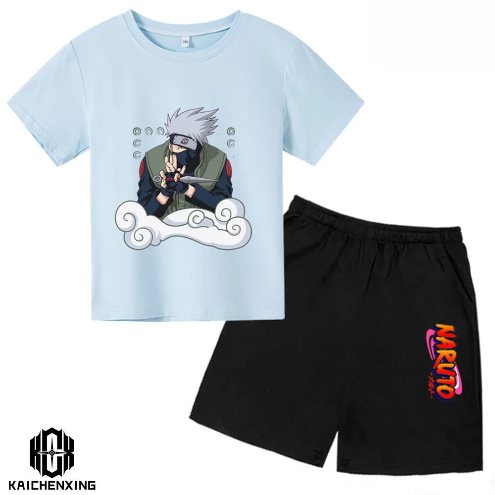 

Naruto Tshirt Sets Kids Cartoon Fashion Casual Children Children's Clothing Boy Baby Men Women Short Sleeve T-shirt Top Clothing