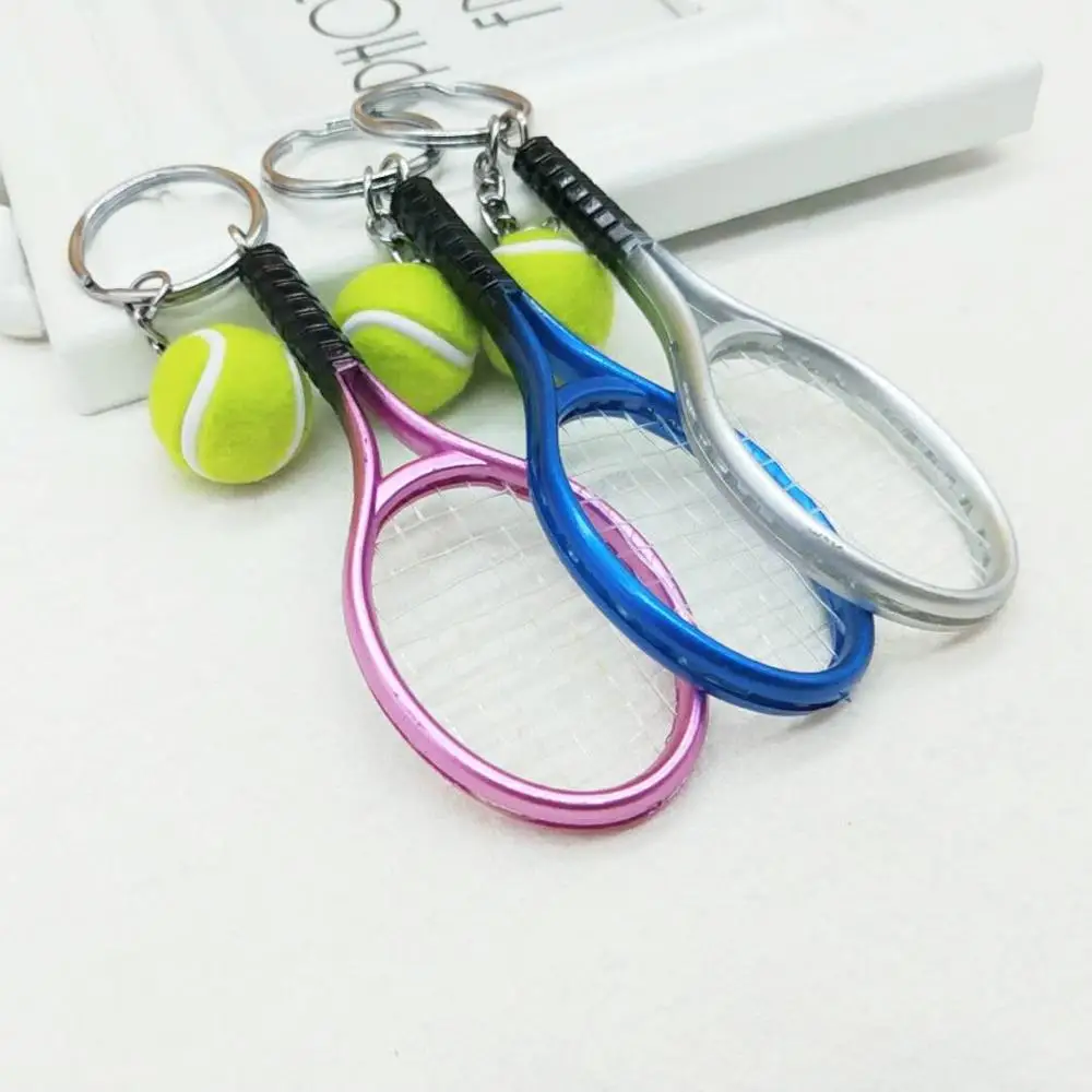 

Creative Mini Tennis Racket Keychain Accessories Funny Gift Car Cute Keyring Bag Key Chain Fashion Sports Gift 2022 Key Chains