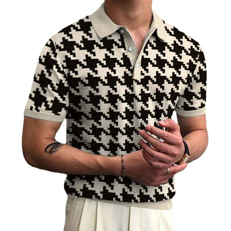 

2023 Men's POLO Shirt Colorful 3D Printed Short Sleeve Tops Summer Vintage Men's Street Lapel Casual T-shirts
