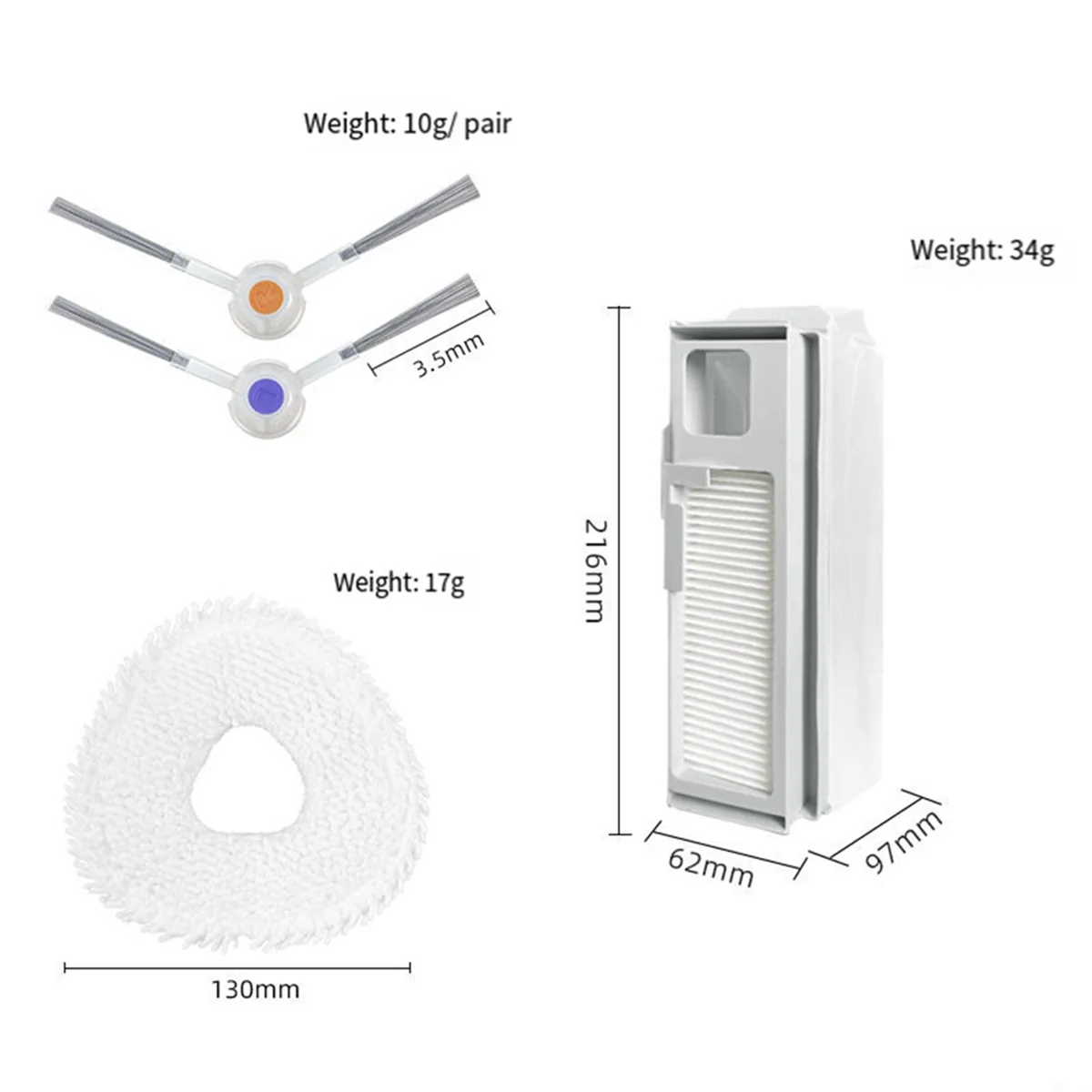 Аксессуары для робота-пылесоса Narwal J4 Lite Сменные аксессуары вращающаяся боковая