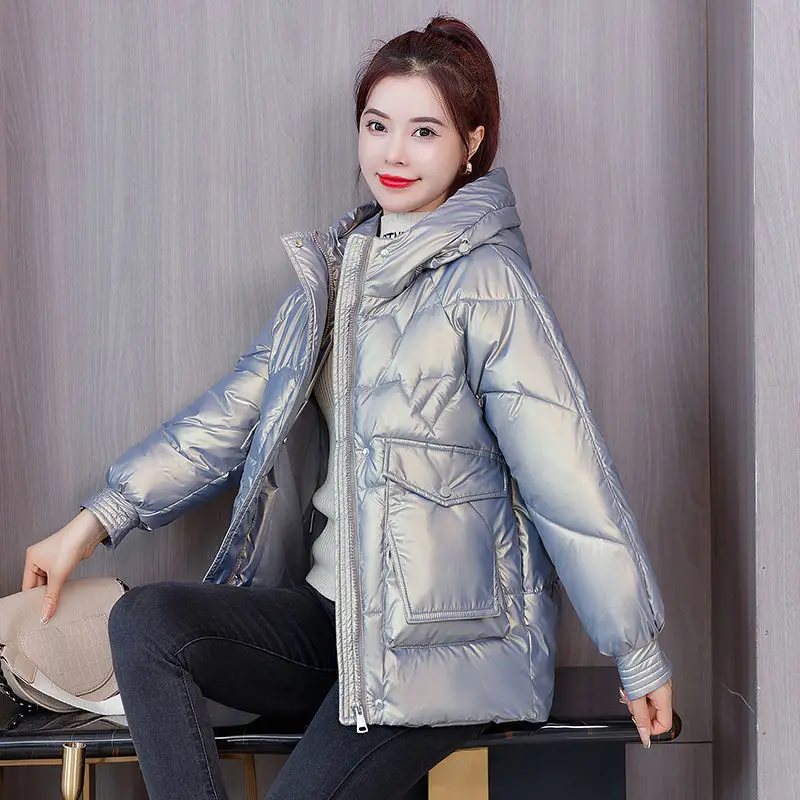 

Winter Thick Warm Short Parkas Women Fashion Hooded Coats Women Elegant Zipper Cotton Jackets Female Ladies A17