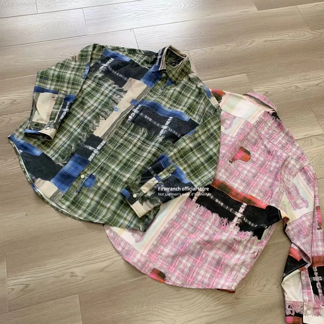 Тонкая Блузка firmранчо для мужчин и женщин свободная повседневная шикарная