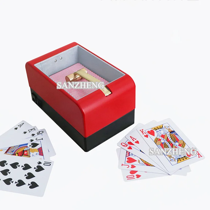 

Mini Automatic Distributing Poker Machine Playing Cards Dealer on Poker Table Top Distributing Poker Plaques for Card Game