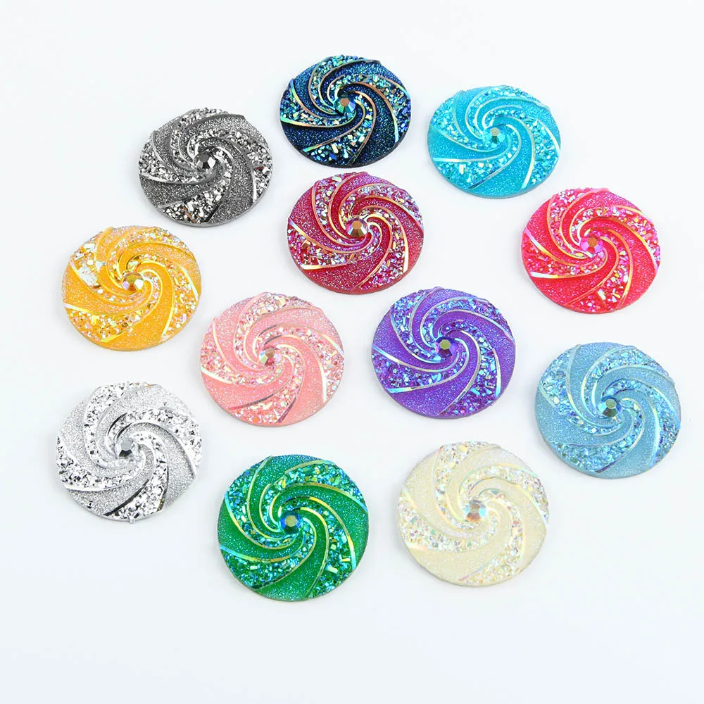 12 шт. 25 мм круглые бусины для волос |