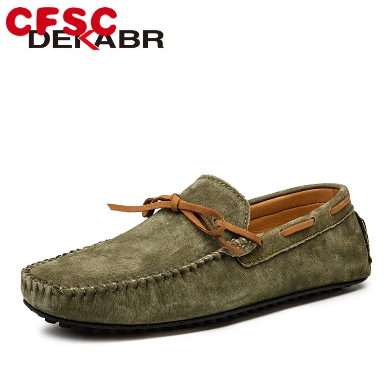 

Мужские повседневные туфли DEKABR, зеленая воздухопроницаемая обувь из натуральной кожи, лето 2019