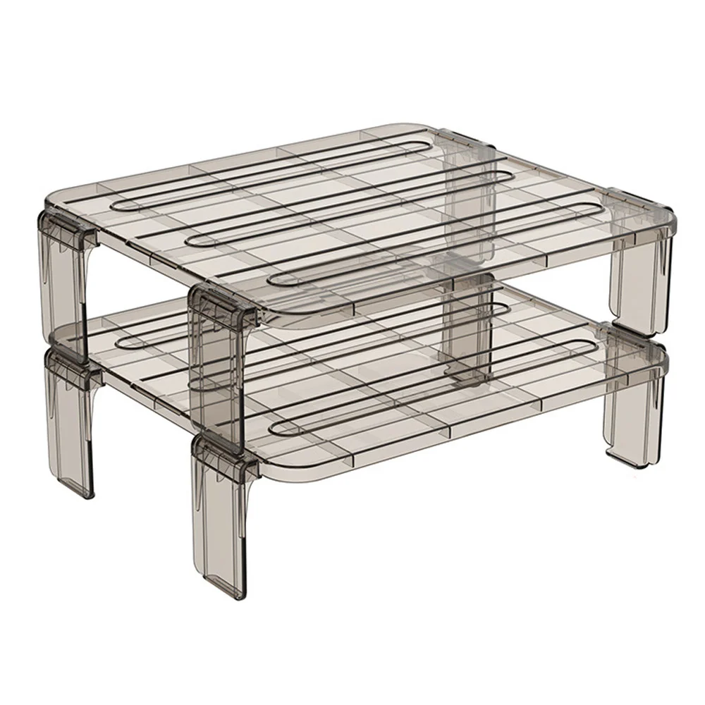 

2 шт., стеллаж для холодильника, кухонные стеллажи, кухонные предметы, Штабелируемая полка, многоярусная полка (коричневая)