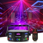 Лазерная Светодиодная лампа WUZSTAR, проектор DMX DJ, освещение для дискотеки, голосовой контроллер, музыкальная вечеринка, эффект освещения для спальни, украшение для дома