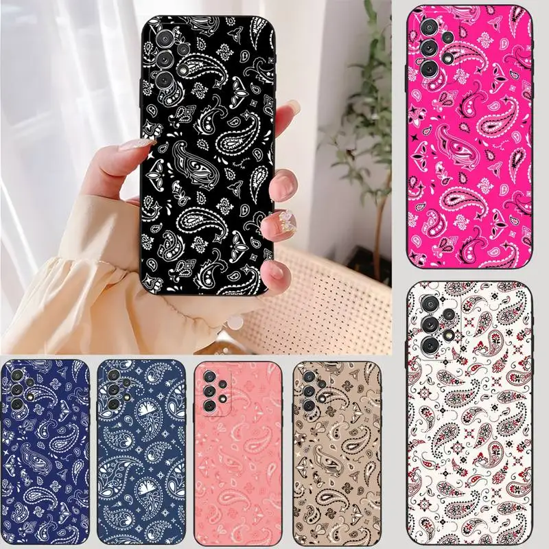 Чехол для телефона Royal Bandana Paisley Samsung S22 S23Ultra S30 S21 S20 S10 E Plus Ultra Lite S21Fe S9Plus Fundas Shell Cover