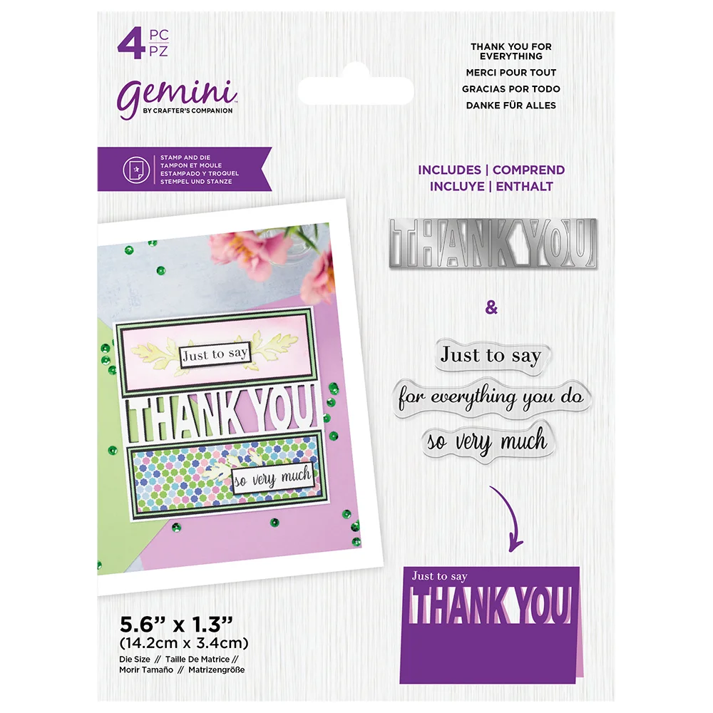 

2022 Newest Thank You for Everything Metal Cutting Dies Stamps Scrapbook Decorate Embossing Template Diy Gift Card Handmade Mold
