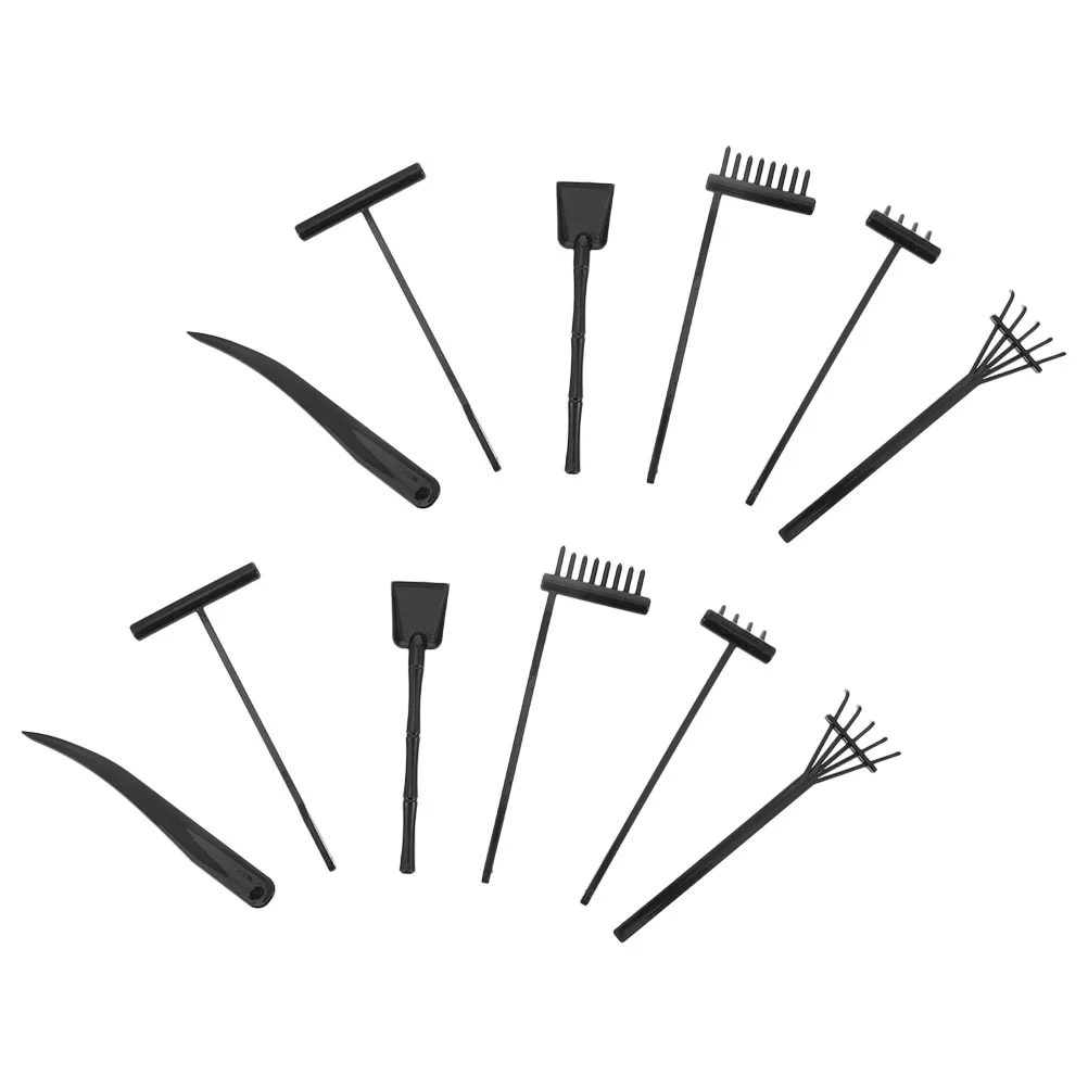 

Garden Zen Rake Mini Sand Tools Rakes Kit Sandbox Aunt Gifts Uncle Set Tool Desk Table Decoration Plastic Shui Feng Miniature