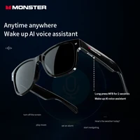 Monster Bluetooth Sunglasses: Outdoor Sport Music & Calls, Clear Lens 1
