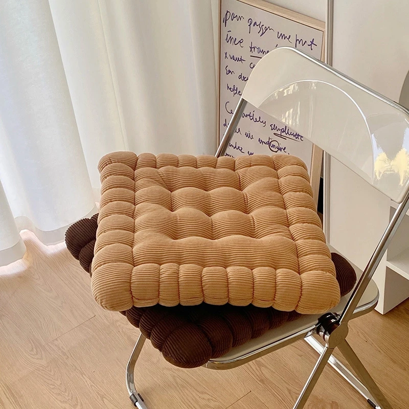 

Sitting Cushion Soft Creative Pads Classical Pillow Biscuit Shape Chair Car Seat Pad Corduroy Cookie Tatami Back Cushion Sofa