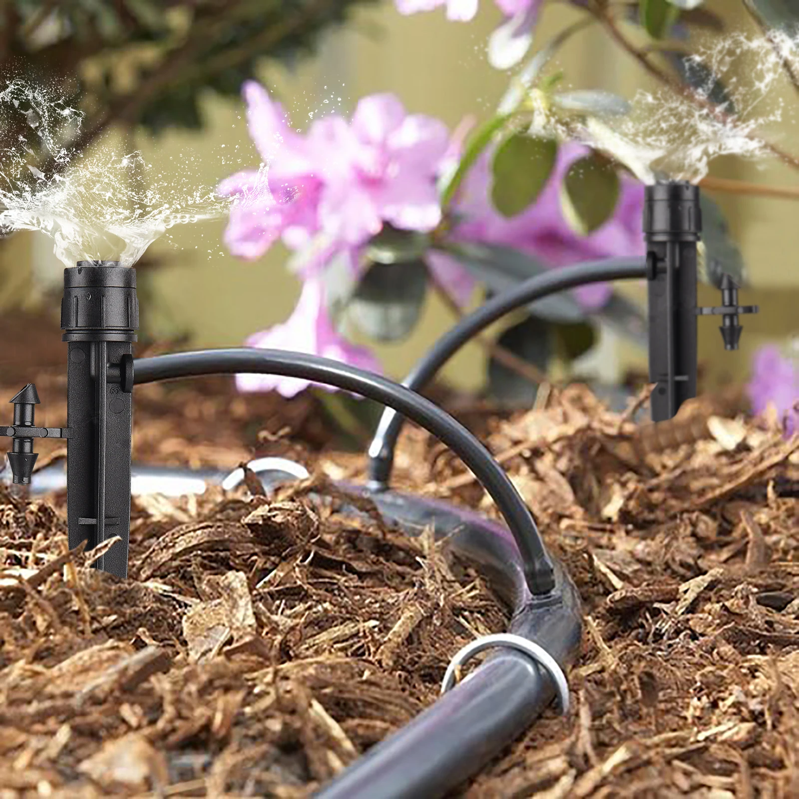 50 шт. капельная эмиттеры для полива регулируемый крючок потока воды заглушка