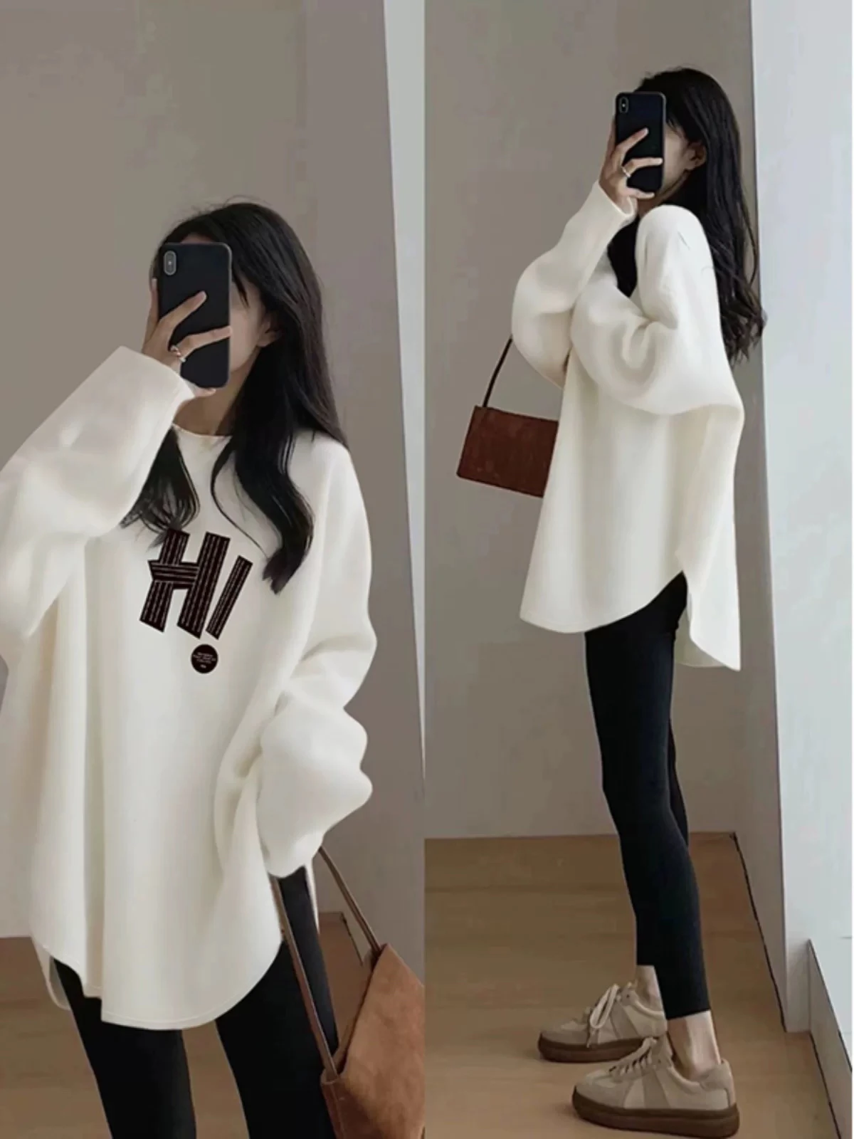 с брюками в виде акулы топ на весну и осень-зиму белая нижняя рубашка женская