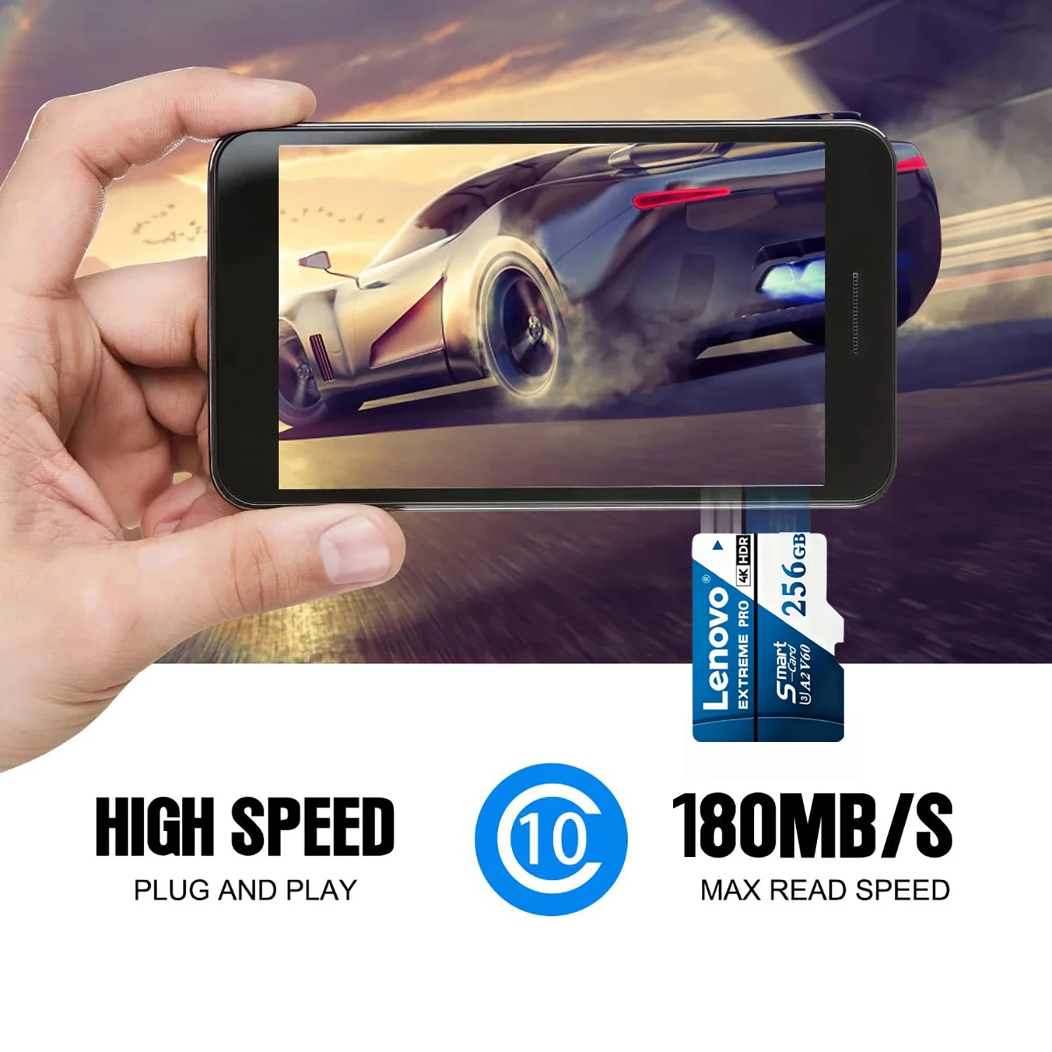 Фото Высокоскоростная карта памяти Lenovo 128 ГБ Extreme Pro Micro SD для Nintendo Switch, камеры, U3 V60, 4K Full HD, SD-карта 512 ГБ №2