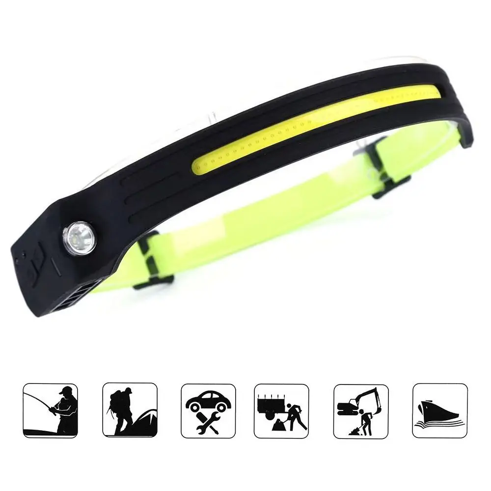 

Outdoor USB Rechargeable Flashlight Fishing Camping COB Headlight Head Torch Fishing Light LED Headlamp
