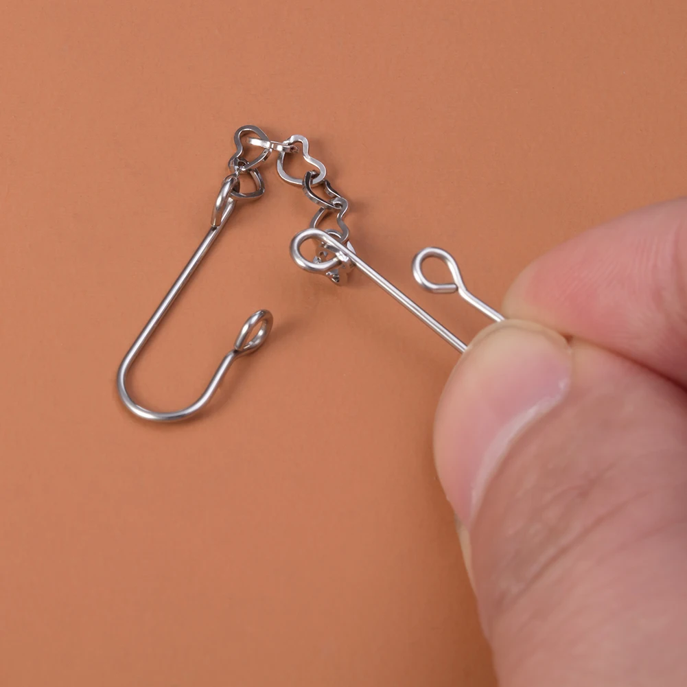 1 шт. кольцо для носа из нержавеющей стали с цепочкой