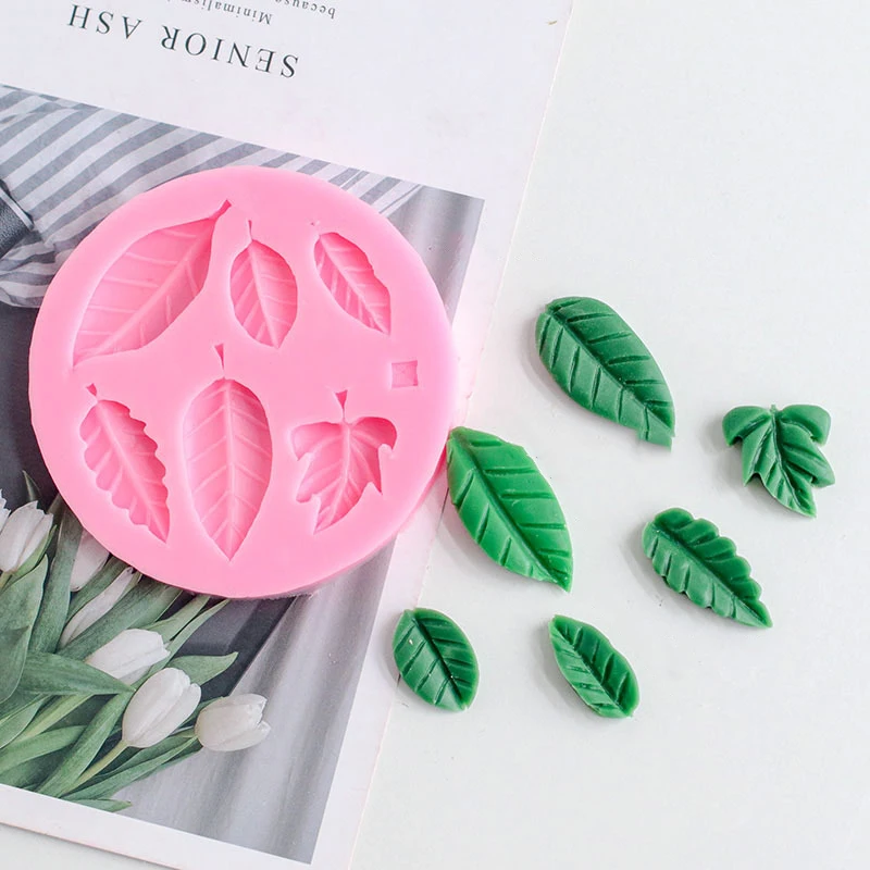 Силиконовая форма для выпечки в форме кленового листа с шестью полостями