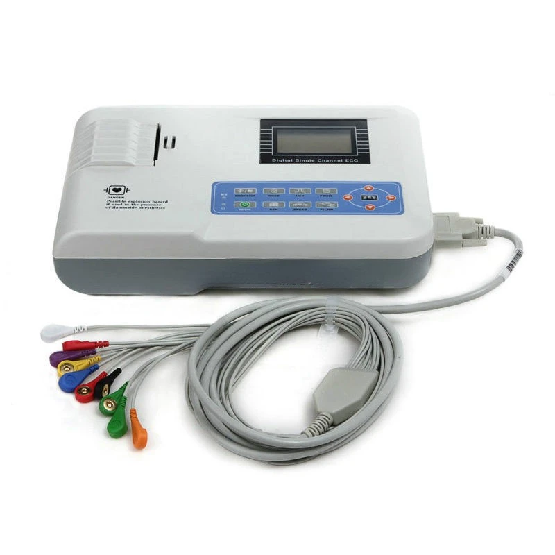

Portable Digital Single Channel ECG EKG Machine+Printer, CONTEC Electrocardiograph with CE