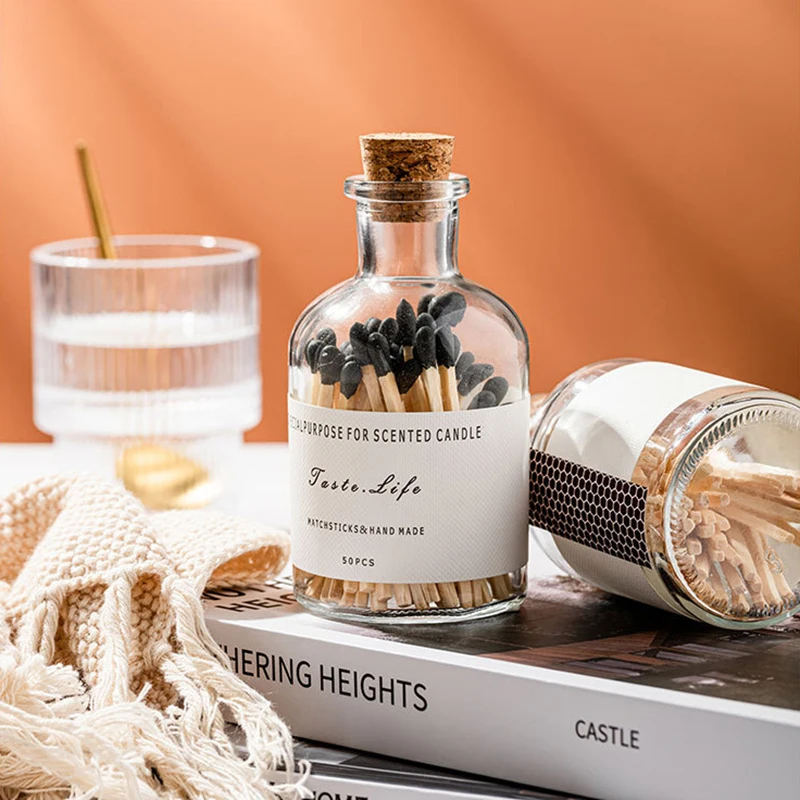 

Mini Glass Bottles Matches Jars with Wood Cork Stoppers Tiny Glass Jars Wishing,wedding Gifts Wedding Decorations Safety Matches
