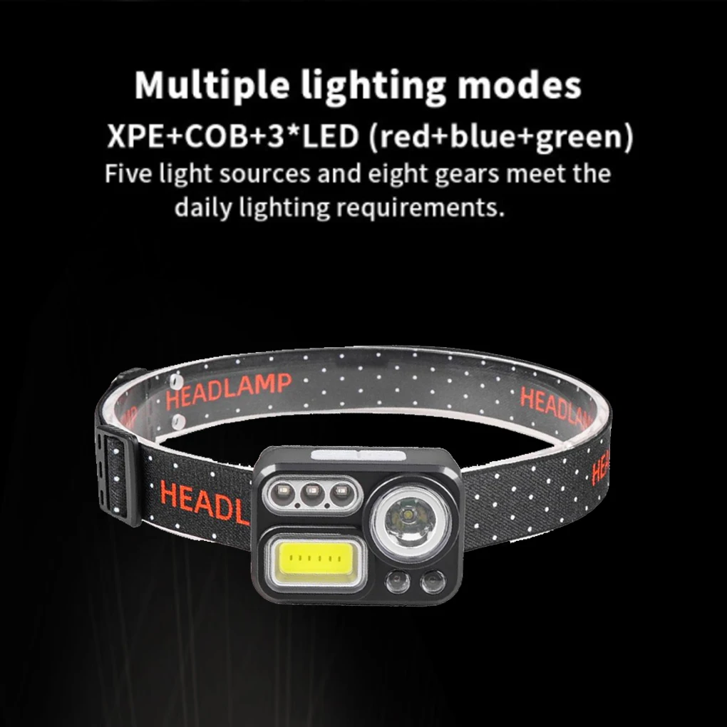 

Night Fishing Jogging Waterproof Headlamp Head Torch Sensing Headlight