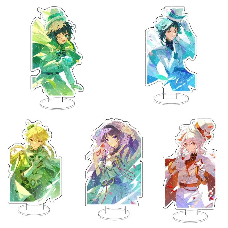 

Anime Genshin Impact Scaramouche Cosplay Acrylic Game Action Figure Xiao Venti Stand Sign Desk Decor Fans Collection Gift Toy