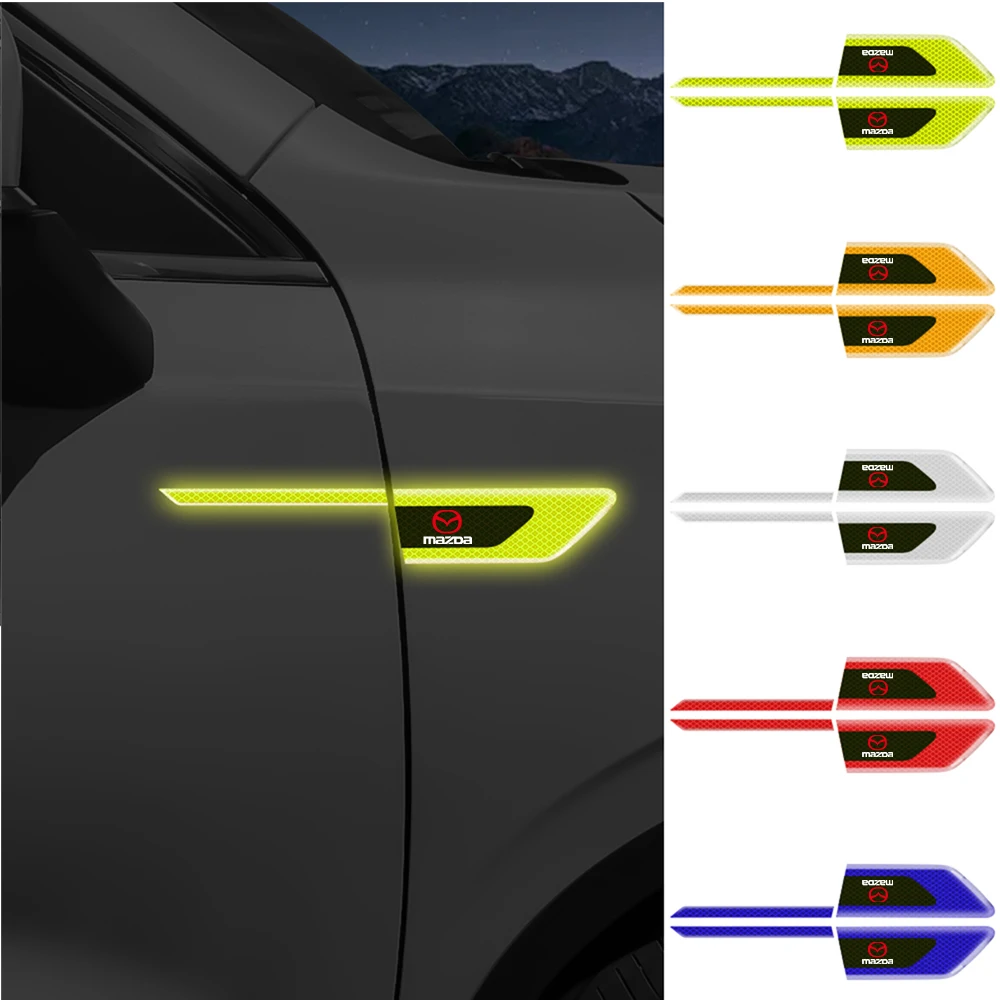 2 шт. светоотражающие 3D-Наклейки для Mazda 6 MS Demio MPS Miata RX7 RX8 626 BM BL BK GH