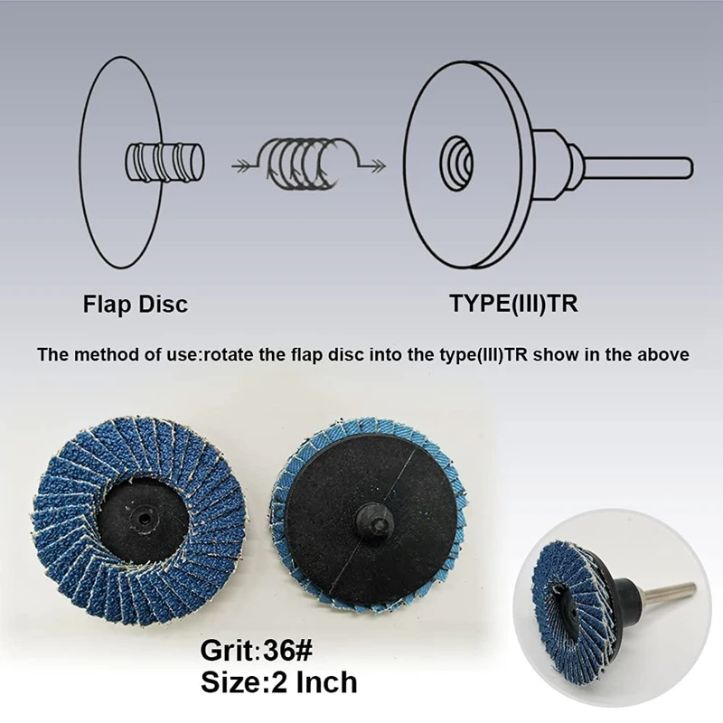 2-дюймовые рулонный замок откидные диски с держателем для шлифовальной машины