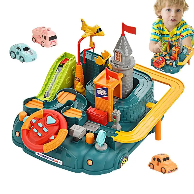 

Car Adventure Toy Car Race Tracks Toy Set Kids Puzzle Rail Car City Rescue Playsets Toys Educational Car Gift For Toddler