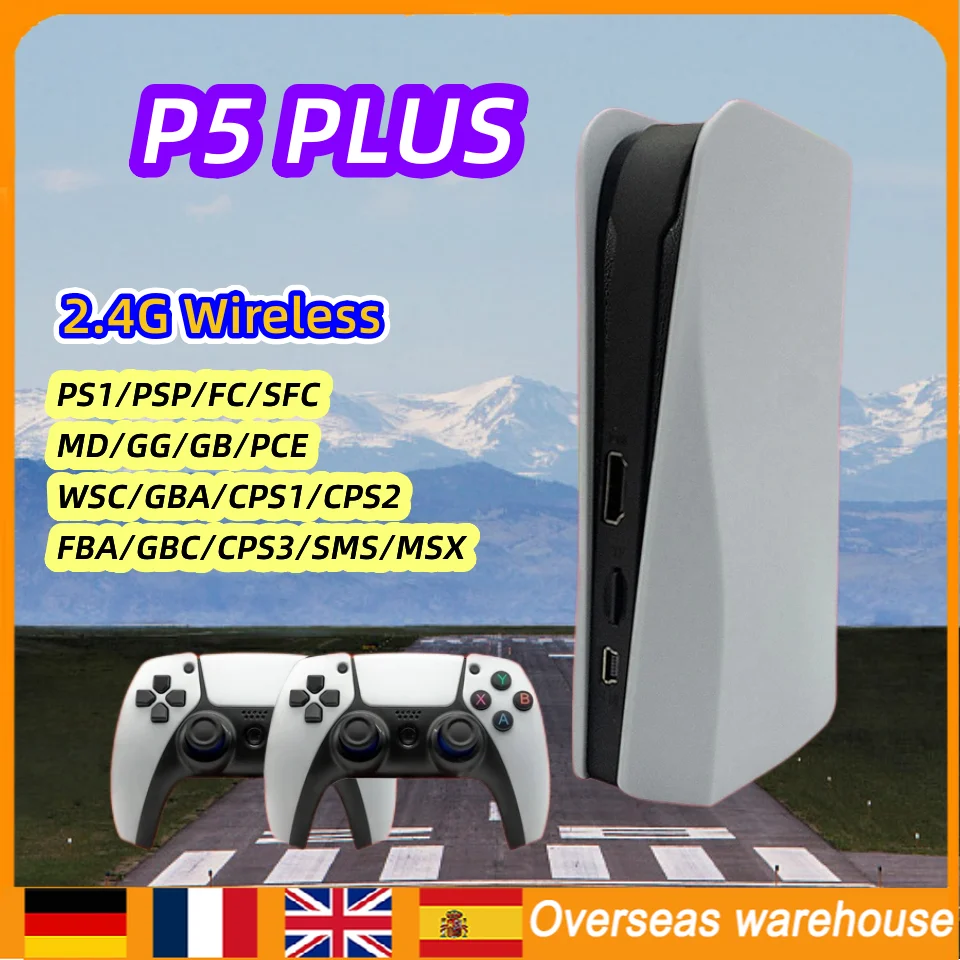 

2023 NEW P5 Plus HD 4K PSP S905 Chip Nostalgic Video Game Console S905 Chip Psp More Simulators Television Box 40000 Games