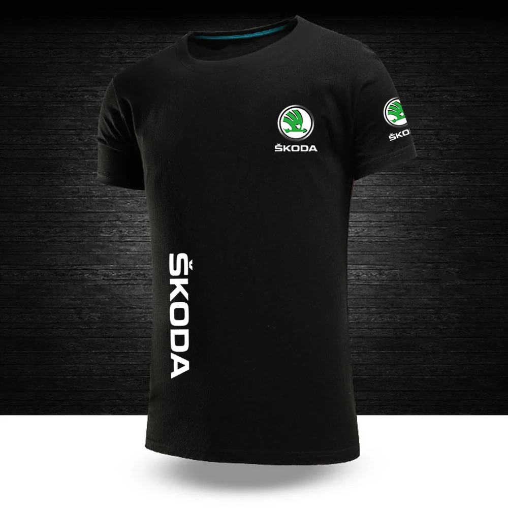 

2022 Mens Skoda Logo T-Shirt latest Summer Sleeve O-neck Leisure Breathable Casual Men T-Shirts Short Sleeves Design Tee
