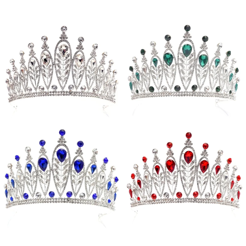 

Bride Crown Wedding Tiara Bridal Jewelry Women Headdress Water Drop Stone Luxury