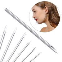 100 pcsbox disposable piercing needles 316 stainless steel puncture needle for navel stud nipple ear nose tongue beauty tools
