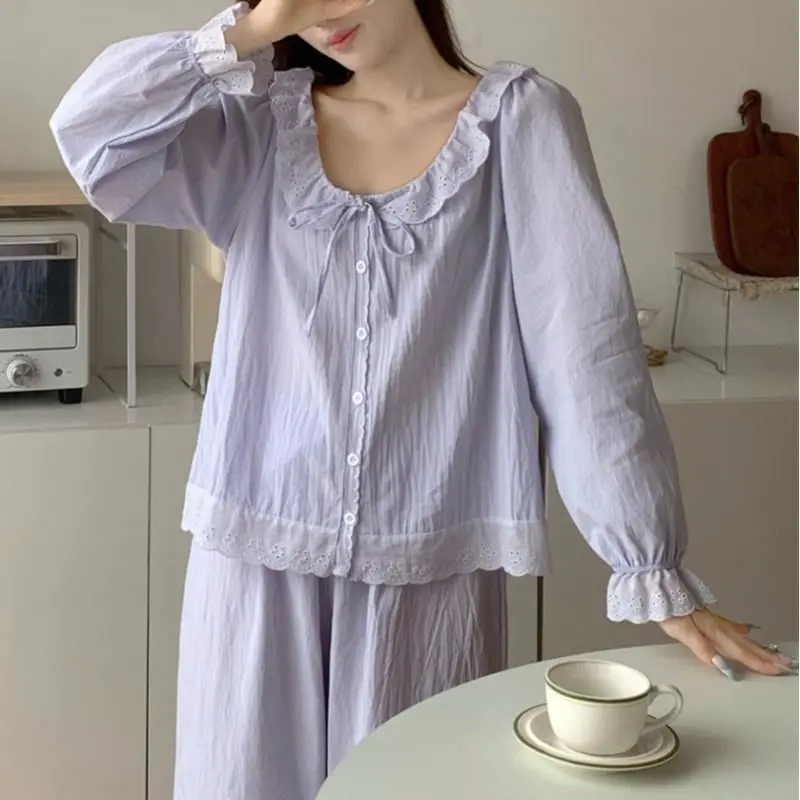 Пижамные комплекты женские комплект из 2 предметов наряд с длинным рукавом