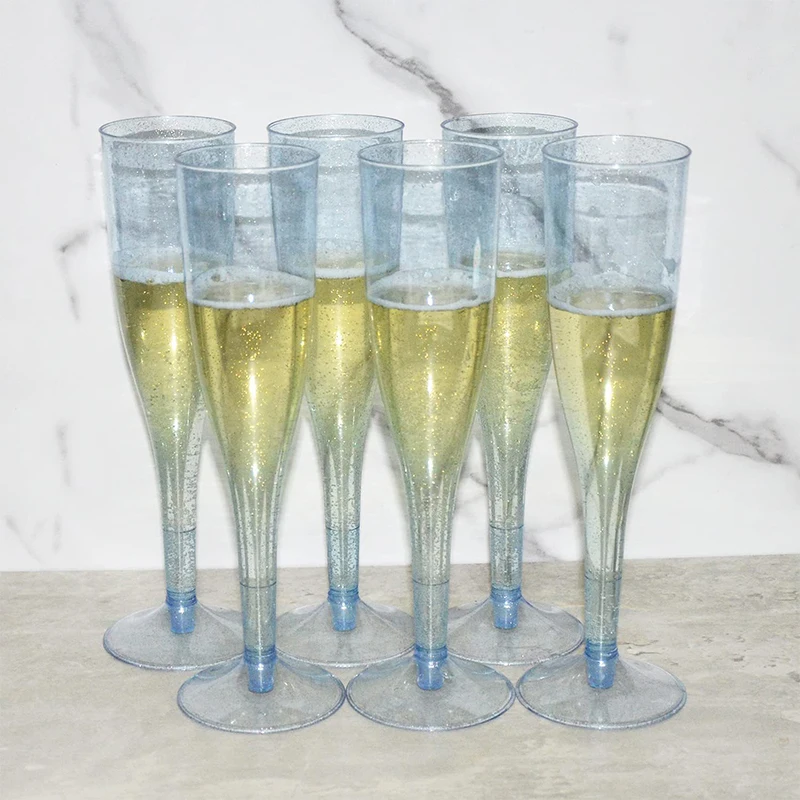 Новинка 5 шт. фиолетовая синяя чашка для шампанского одноразовые пластиковые