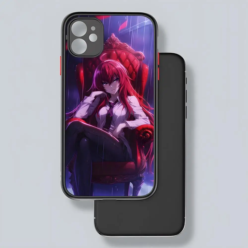 Чехол для телефона MINISO-R-Rias Gremory High матовый прозрачный iPhone 16 15 12 11 13 Pro Max X XR 8 Plus