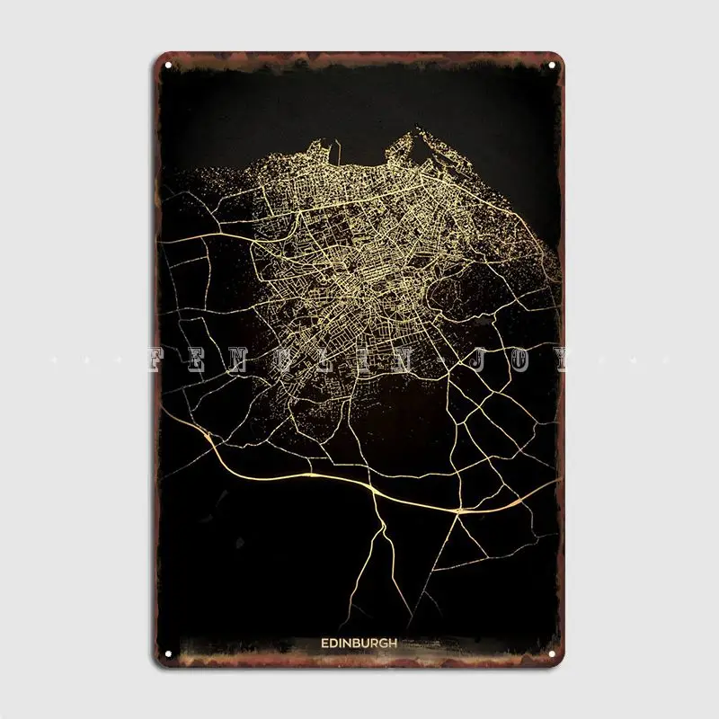 

Edinburgh Poster Metal Plaque Cinema Living Room Plaques Club Bar Funny Tin Sign Posters
