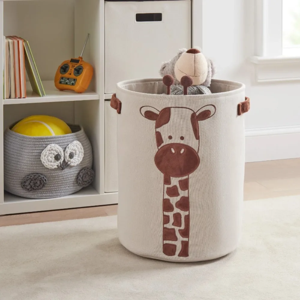 

Round Tapered Laundry Hamper with Drawstring Liner, Giraffe
