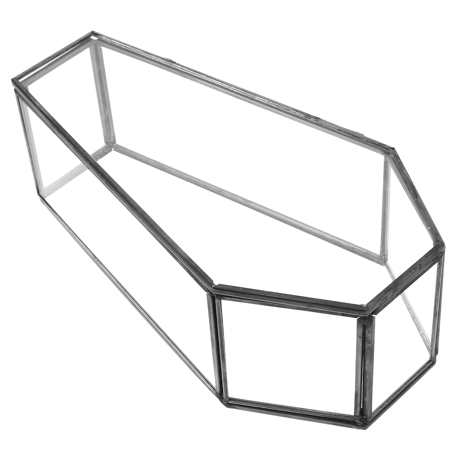 Стеклянная шкатулка для драгоценностей в виде гроба винтажная витрина на память