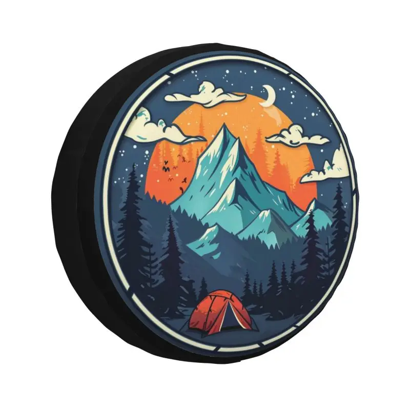 

Изготовленный на заказ чехол для запасного колеса для горного кемпера, приключений, кемпинга для Jeep Wrangler 4WD 4x4, защита колеса автомобиля на колесах 14 дюймов, 15 дюймов, 16 дюймов, 17 дюймов