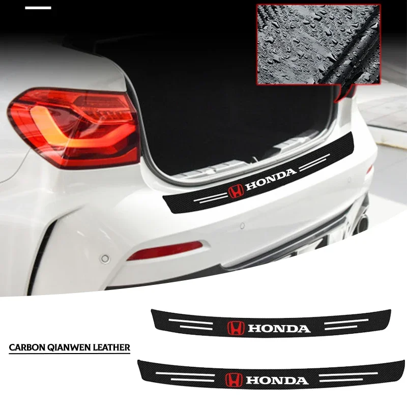 Углеродное волокно автозащитный задний багажник бампер 3D наклейки для Honda Mugen Power