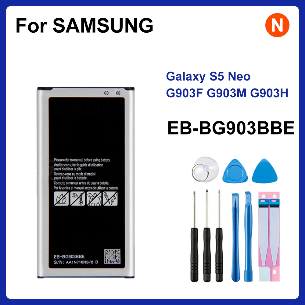 Оригинальная Аккумуляторная батарея SAMSUNG 2800 мАч для Samsung Galaxy S5 Neo G903F G903W G903M G903H, сменные батареи с WO