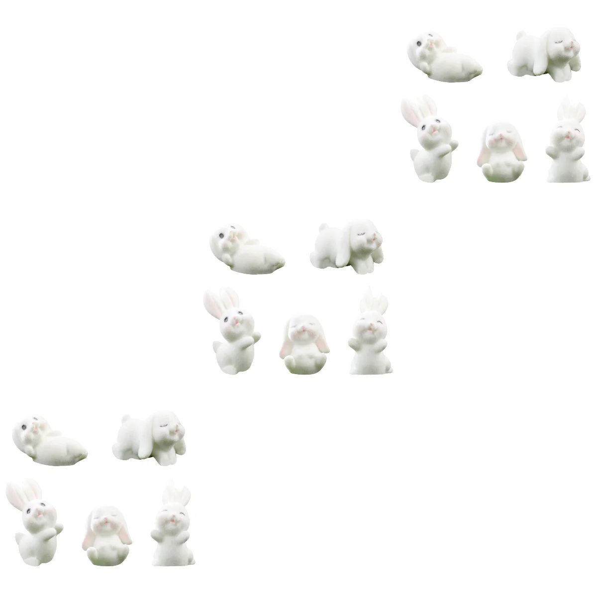 

Rabbit Bunny Mini Figure Garden Decors Figures Miniature Statue Figurine Figurines Animal Decorations Resin Table Scene Sign