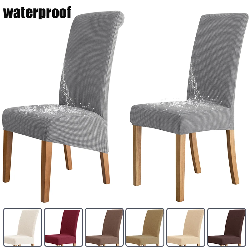 

Waterproof Chair Cover Elastic Machine Washable Furniture Protcetor For Dining Chairs For Kitchen Home Restaurant Hotel Banquet