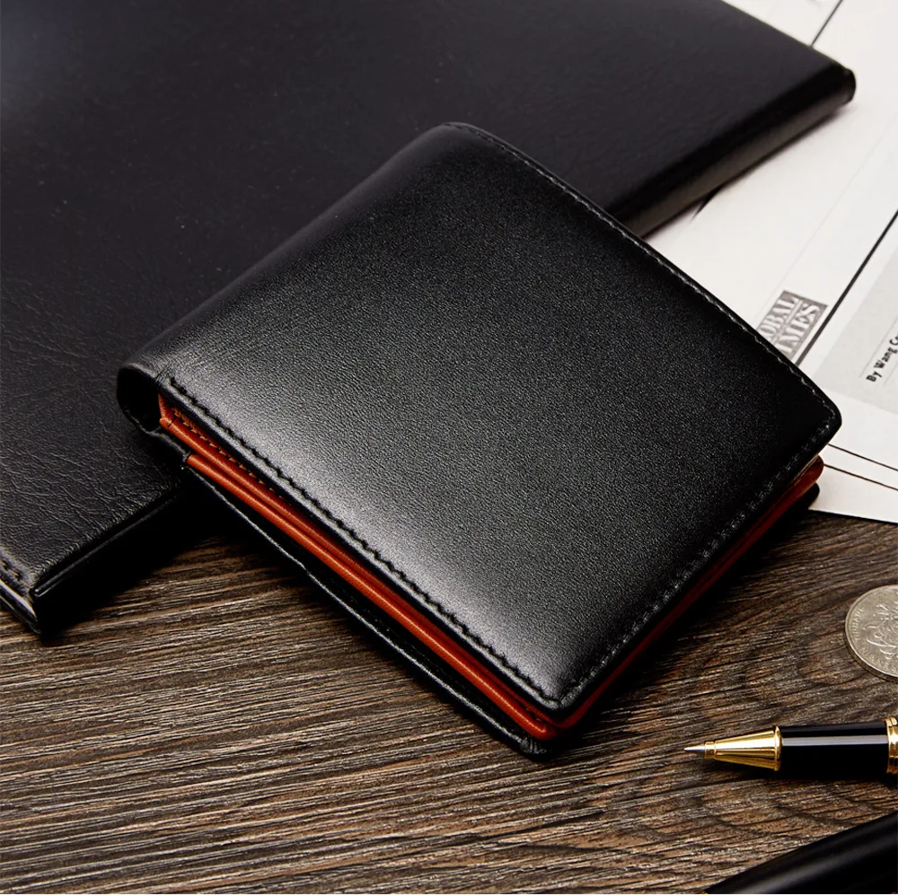 Japanese Hot Selling Men's Wallet RFID Cowhide Change Clip For Man Multi Card Holder Large Capacity Hasp Style