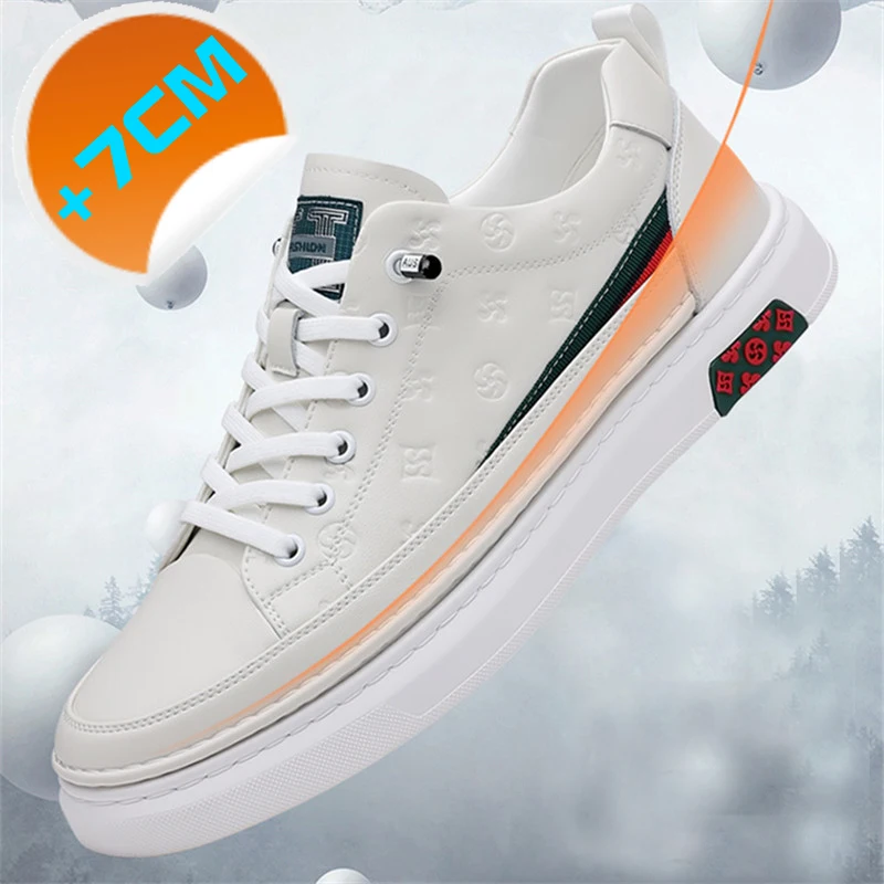 Мужские туфли-лифты из натуральной кожи увеличивающие рост кроссовки мужская