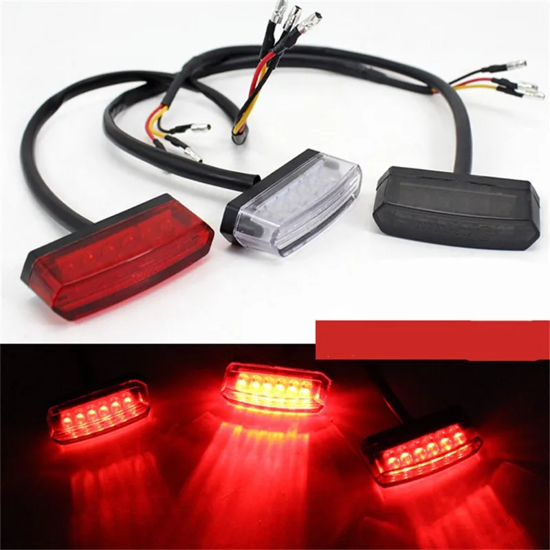 

Universal 12V Motorcycle Rear Brake LED Tail Stop Light Lamp for Dirt Taillight Rear License Plate Light Decorative Lamp
