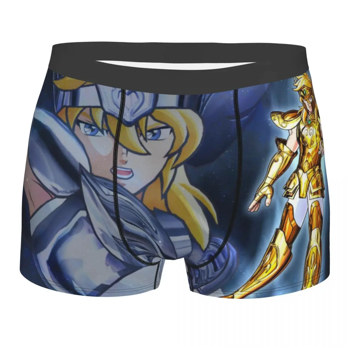 

Cygnus Hyoga Men Boxer Briefs Saint Seiya Shun Manga Breathable Creative Underpants High Quality Print Shorts Gift Idea