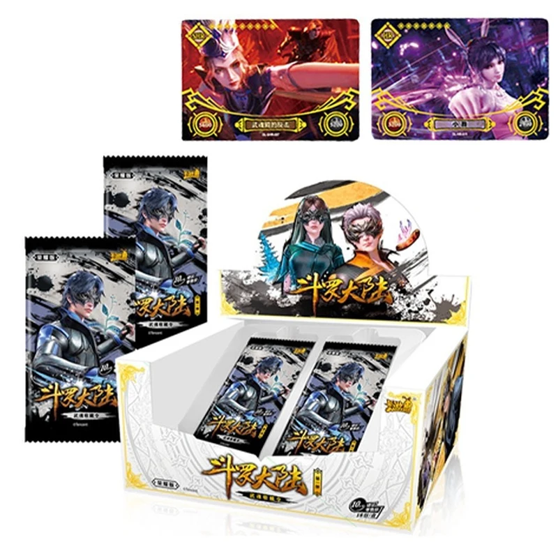 

Original Douluo Dalu Anime Figures Bronzing Flash Cards Honor Edition CR Collectible Cards Toys Birthday Gifts for Children