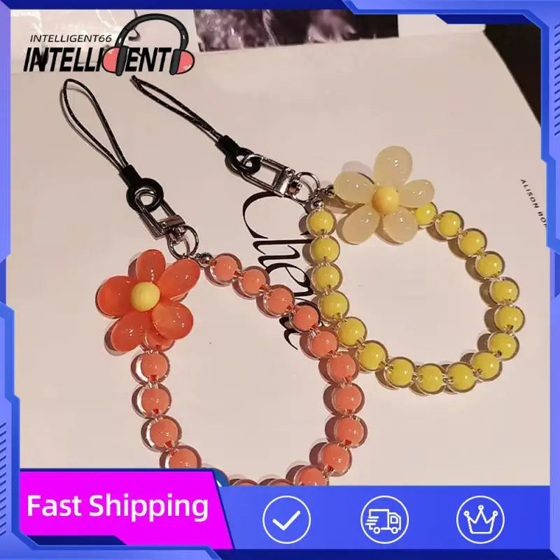 

Portable Anti-lost Phone Charm Strap Gift For Friends Beaded Phone Chain Lightweight Convenient Universal Cellphone Pendant